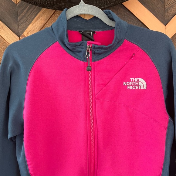 The North Face Womens TKA Stretch Jacket Size M Pink Blue Full Zip Polyester - Picture 2 of 8